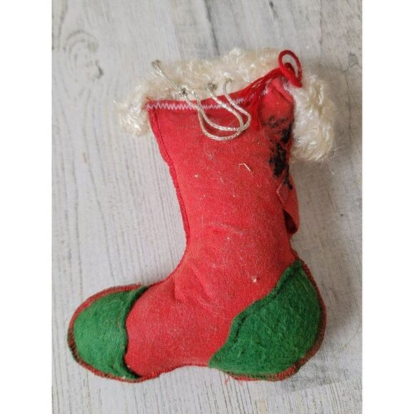 Plush stocking little girl handmade ornament Xmas - Picture 5 of 7